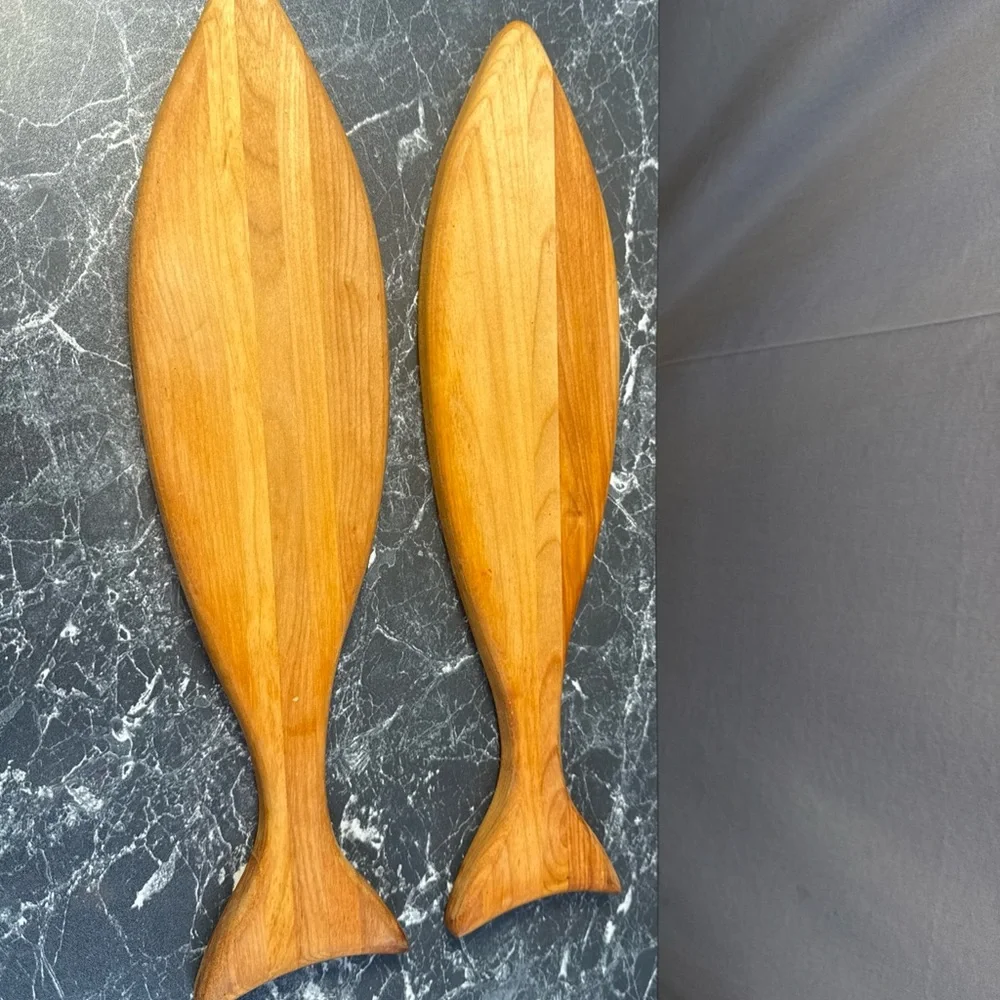 Vintage Wood Salmon Trays Candy / Trinkets